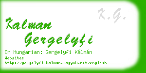 kalman gergelyfi business card
