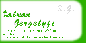 kalman gergelyfi business card